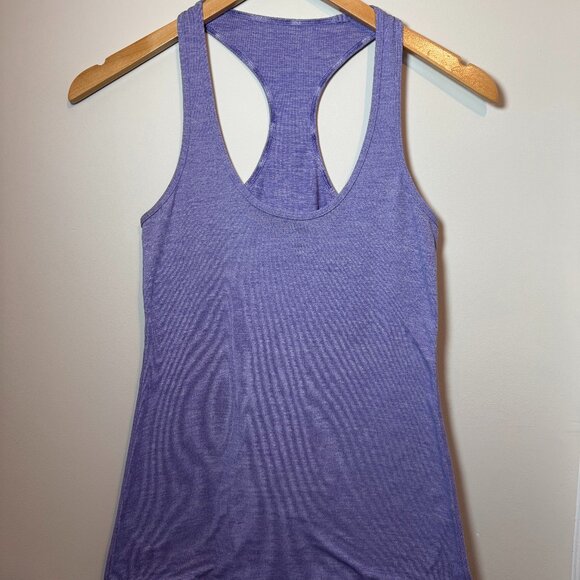 Lululemon Cool Racerback in Heathered Persian Purple, Size 4 - Picture 4 of 5